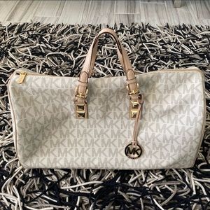 Michael Kors Grayson Duffle Bag White/Vanilla